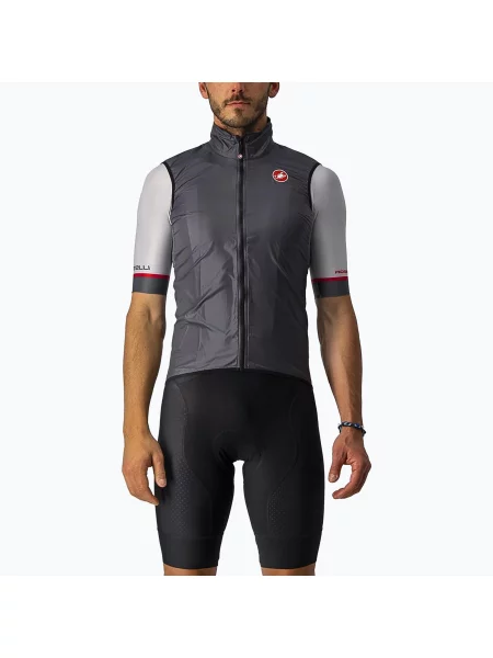 Мъжка велосипедна жилетка Castelli Aria тъмно сиво