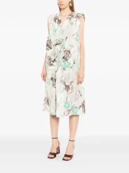 Rochie Jnby cu model floral cu imagine verde