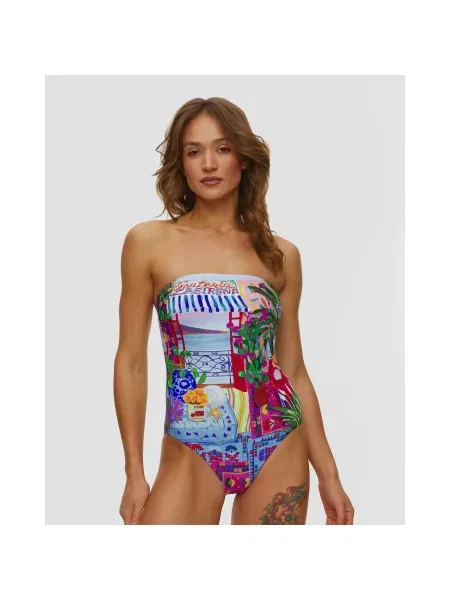 Strój Kąpielowy Jednoczęściowy Seafolly Bandeau One Piece niebieski