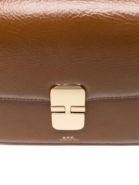 Geanta de piele A.p.c. din piele maro