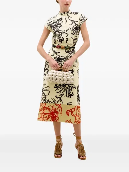 Fustă midi Silvia Tcherassi cu model floral cu imagine