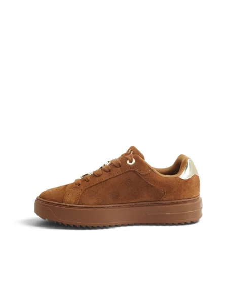 Sneakersy Guess skórzane brązowe
