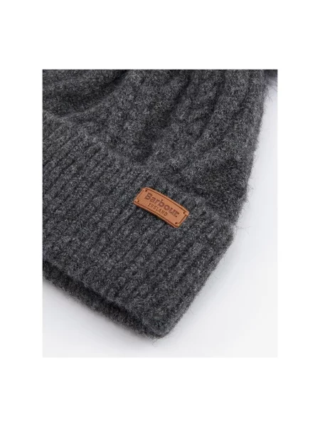 Barbour Čepice Elsdon S Umělou Kožešinou tmavě šedá