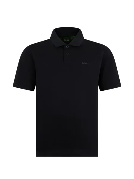 Tricou polo Boss cu aplicații negru