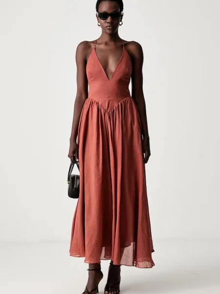 Bardot rochie portocaliu