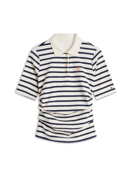 TOMMY HILFIGER Tričko námornícka modrá biela