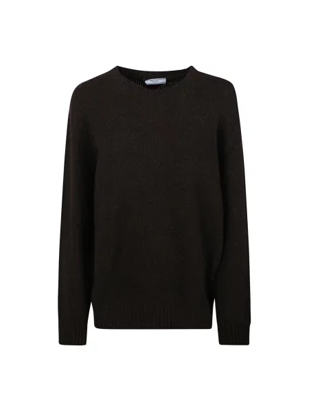 Sweter Prada z kaszmiru brązowy