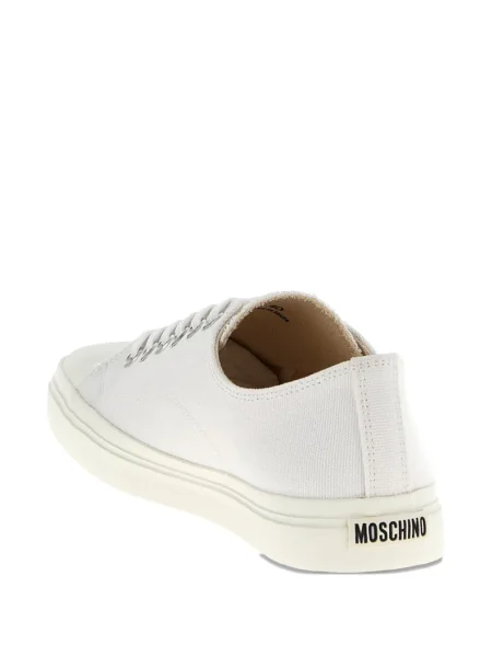 Sneakerși Moschino din canvas alb