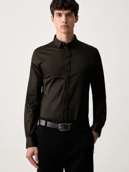Armani Exchange cămașă pentru bărbați din cu verde