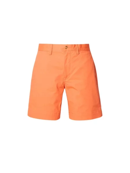Bermudy Polo Ralph Lauren klasyczne z logo pomarańczowe