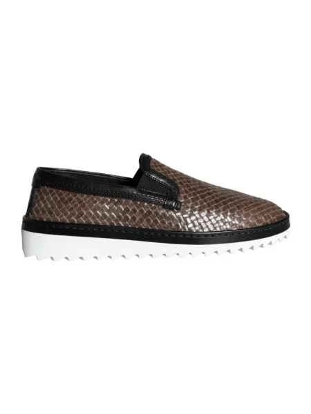 Półbuty Dolce And Gabbana skórzane brązowe