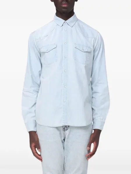 Cămașă de blugi Emporio Armani albastru