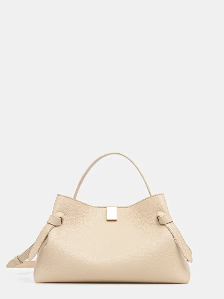 Usnjena torbica Yuzefi GYOZA bež