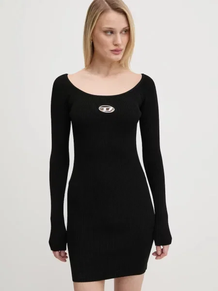 Diesel rochie M-VERA DRESS mini mulata negru
