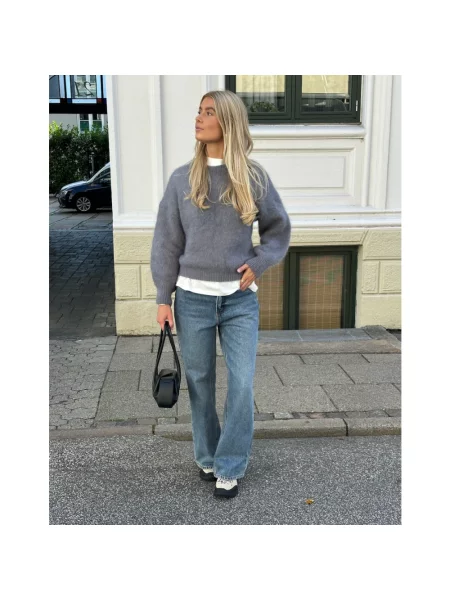 Moherowy sweter Opal Studio szary