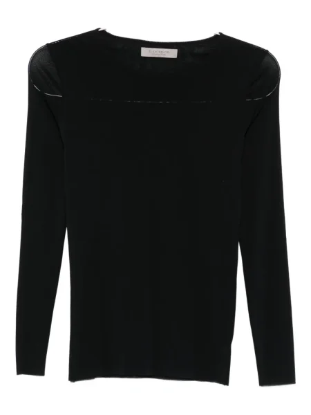 Top D.exterior plasă lung negru