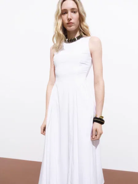 Сукня міді MANGO білий