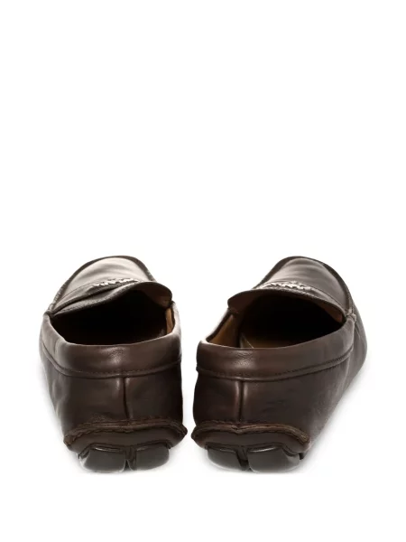 Loafers Prada Pre-owned s autogramem hnědé