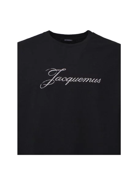 Długi top Jacquemus z długim rękawem czarny