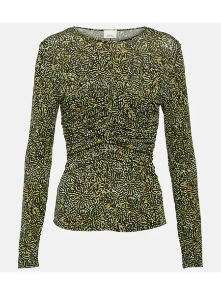Top Isabel Marant din jerseu drapat negru