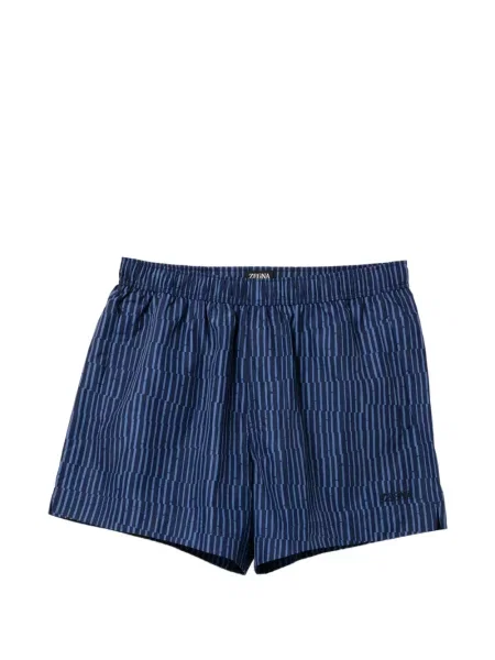 Slip de baie Zegna cu dungi albastru