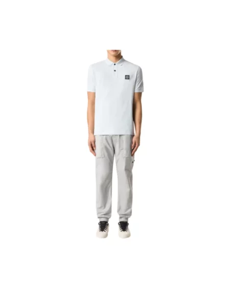 Koszulka polo Stone Island z kamieniami biała