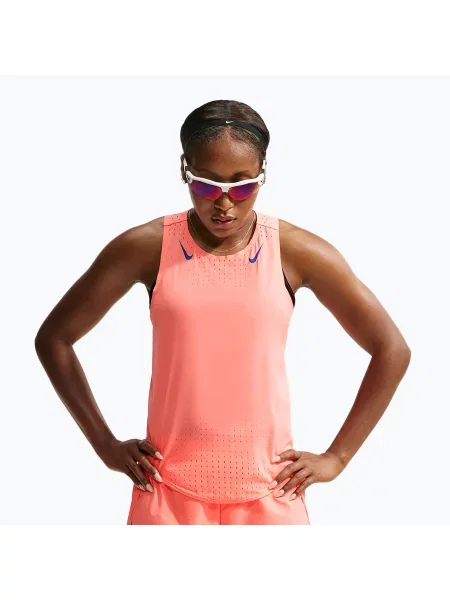 Tricou de alergare pentru femei Nike AeroSwift atomic pink/old royal roz