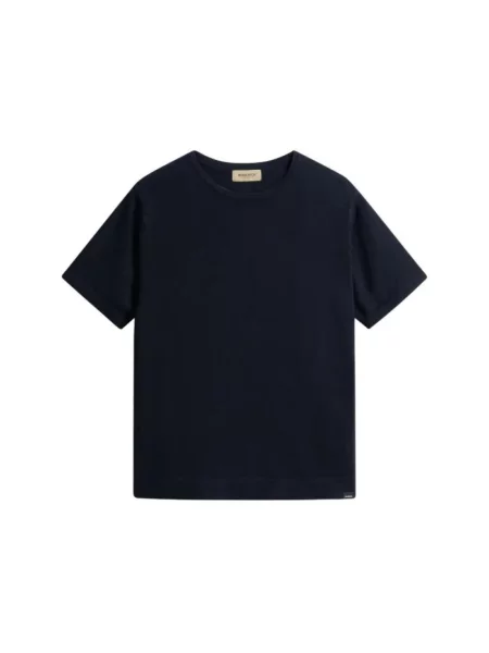 Dzianinowa koszulka Woolrich niebieska