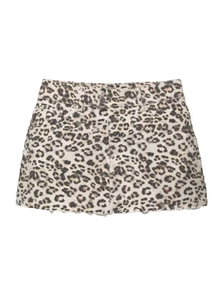 Pull&Bear Sukňa STWD kapučíno / tmavohnedá čierna