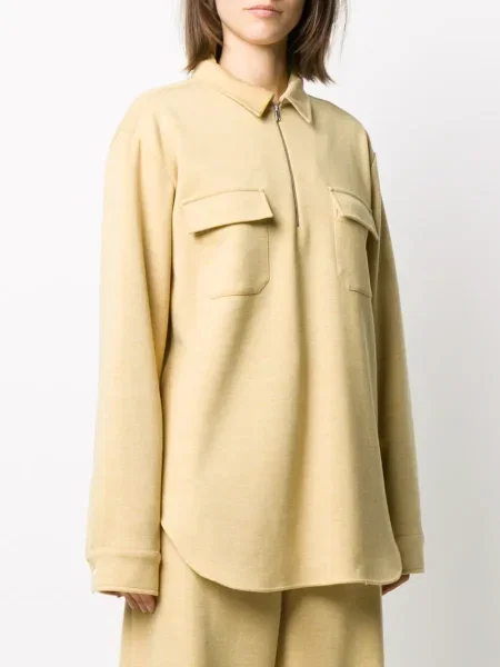 Pulover Jil Sander lung galben