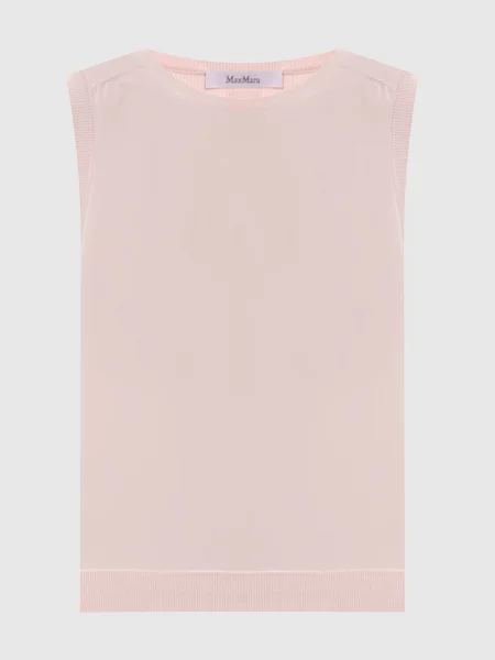 Топ GINSENG із шовку та кашеміру Max Mara рожевий
