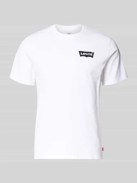 T-shirt z nadrukiem etykiety Levi's biała
