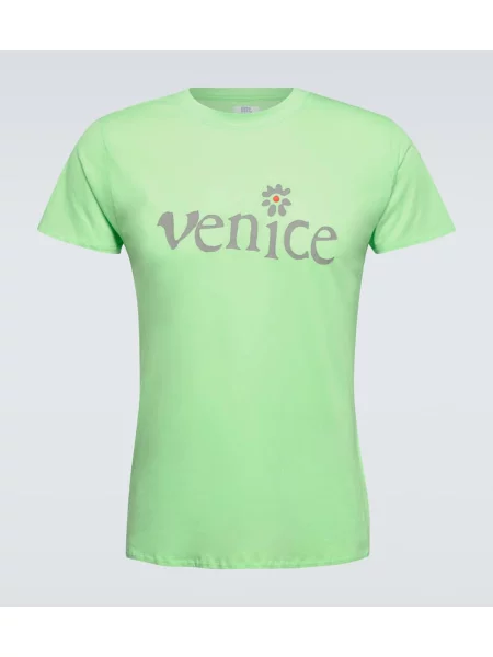 Majica Erl s potiskom zelena