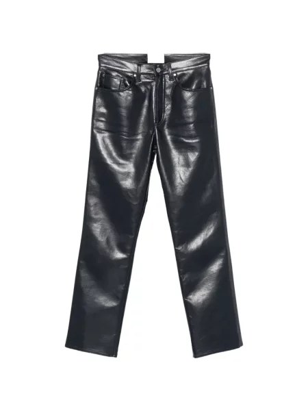 Pantaloni Agolde de lână albastru