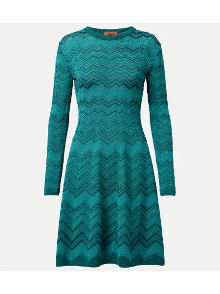 Rochie Missoni tricotate verde