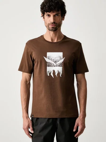 Salewa tricou pentru trekking bărbătesc cu Eagle maro