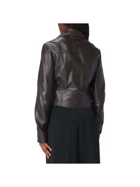 Pinko Geacă de piele New Sensibile maro