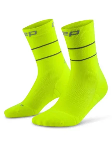Skarpety do biegania kompresyjne odblaskowe PRO Run Reflective CEP żółte