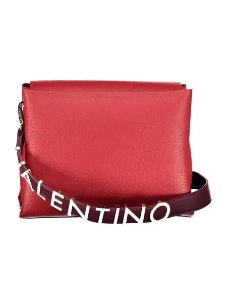 Lniana torebka Valentino By Mario Valentino czerwona