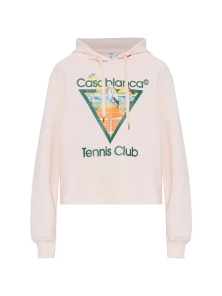 Hanorac cu glugă Casablanca cu imagine tenis roz