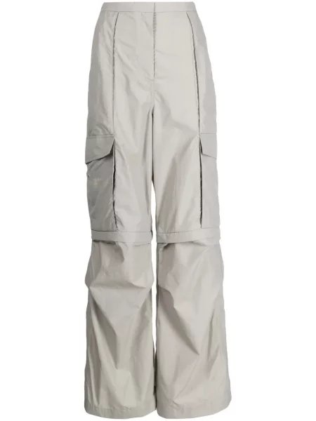 Szerokie spodnie cargo Goen.j szare