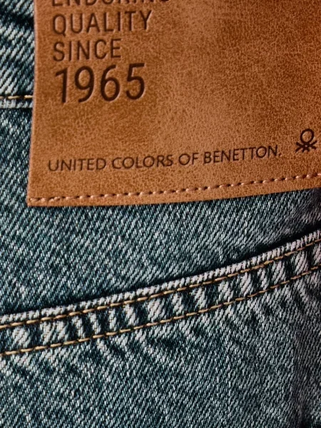 United Colors of Benetton дънки wide leg дамски синьо