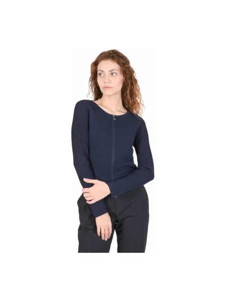 Dzianinowy kardigan Hugo Boss niebieski