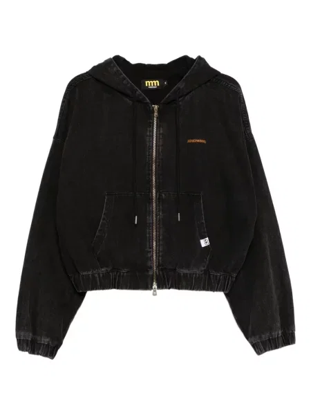 Geacă Mini Cream cu broderie negru