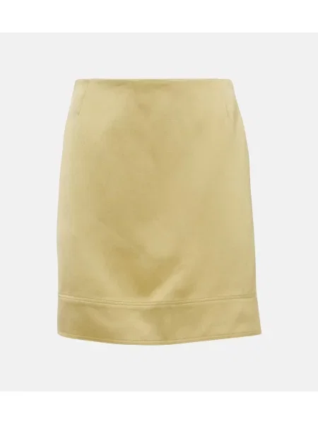 Fustă Toteme cu talie înaltă din satin verde