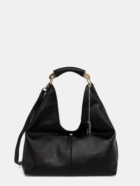 Geanta hobo Twinset din piele negru
