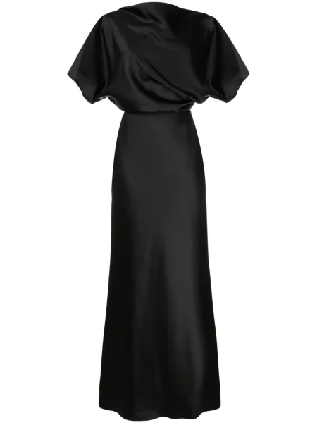 Rochie Amsale din satin drapată negru