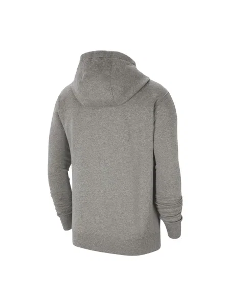 Fleecová mikina s kapucňou Nike sivá