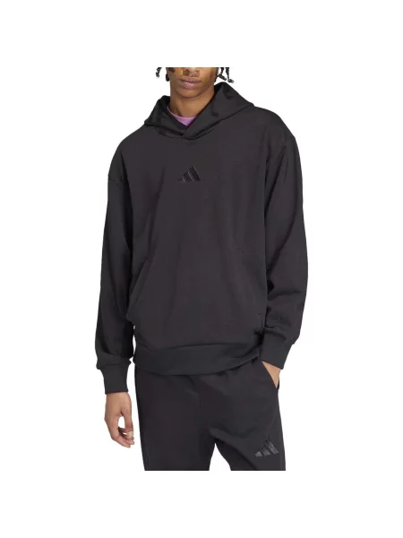 Geacă Adidas din fleece negru