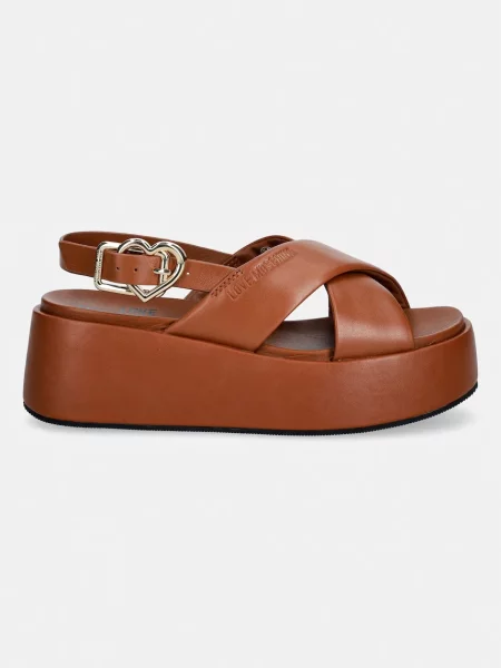 Кожаные босоножки Love Moschino